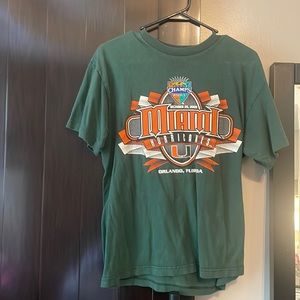 Green Miami hurricanes champs 2009 shirt